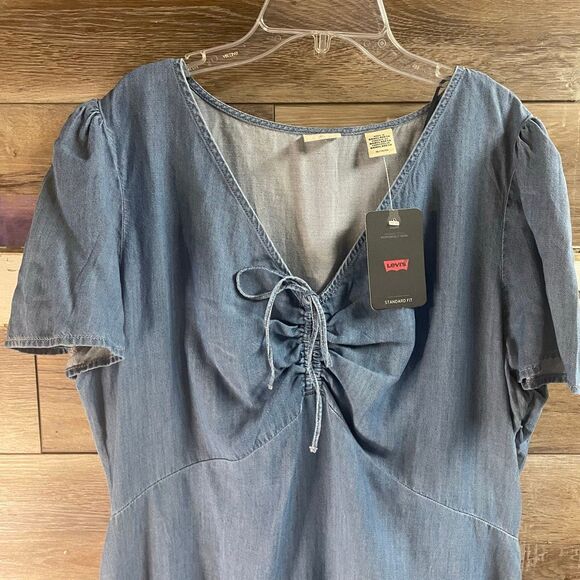LEVI’S Women’s Denim Dress Size XL (Extra Large) NWT Country Casual - Picture 6 of 8